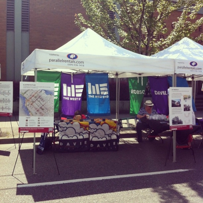 @westendbia: “Our booth at @CarFreeWestEnd is open for business! Check