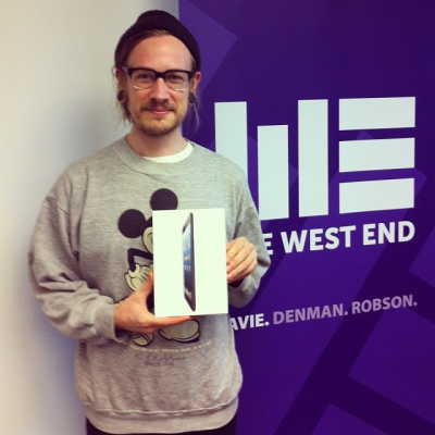 @westendbia: “Congratulations to Daniel Tatterton for winning our summer iPad