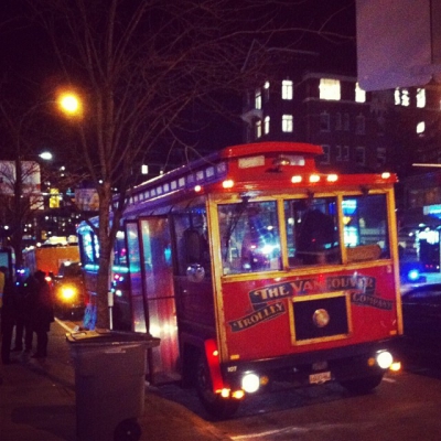@westendbia: “The #ShineShopDine @VanTrolley is outside of the Wall Centre!