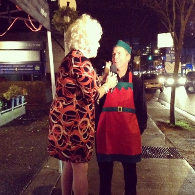 @westendbia: “Diva Conni Smudge interviewing Executive Director Stephen Regan for