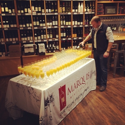 @westendbia: “Mimosas being poured at @MarquisWineCell for @vanfoodster’s #vfwestendbrunch this