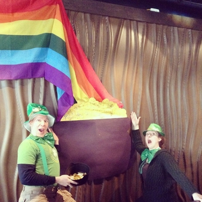 @westendbia: “Golly! A #WestEndRainbow! Our @QueerImprov leprechauns are finally getting