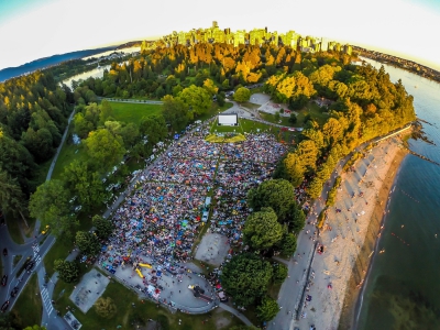 Amazing Aerial Shot from the Chevron Summer Cinema Series