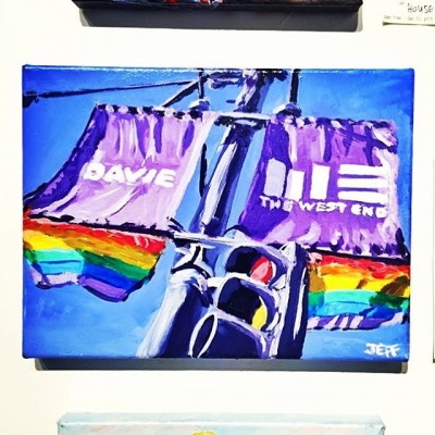 @westendbia: “Spotted on Main Street: this amazing painting of our