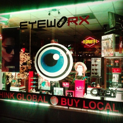 @westendbia: “At night the storefront lighting on #Denman reminds me