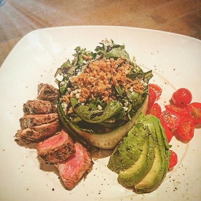 @westendbia: “Pre-show dinz. Having my healthy & delicious pre-show dinner